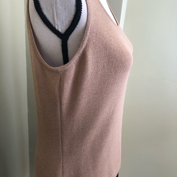 NWT St. John Santana knit sleeveless top Biscuit - Picture 8 of 8